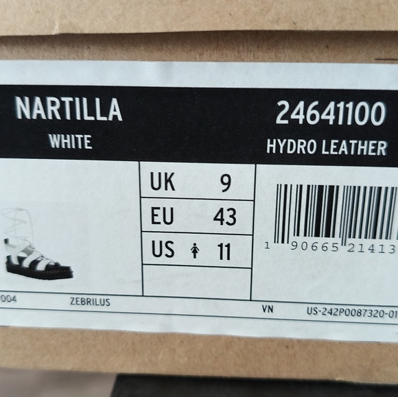 NARTILLA DR MARTENS WOMEN'S LEATHER GLADIATOR SANDALS - Picture 6 of 6